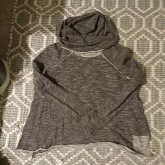 Free People Gray Cowl Neck Sweatshirt - Picture 3 of 3